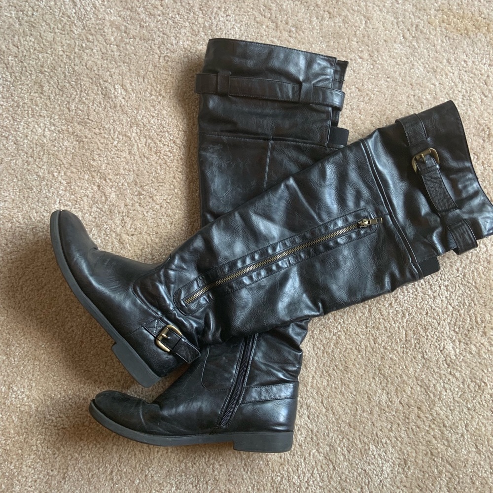 Madden girl knee-high faux leather boots